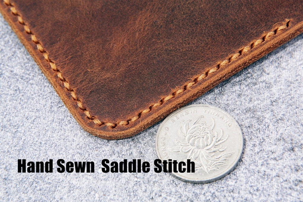 Minimalist leather credit card sleeve holder business card case wallet