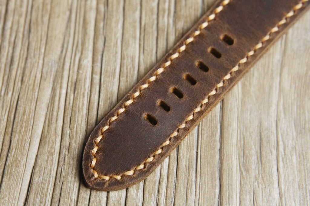 Vintage mens leather watch straps for Panerai watch