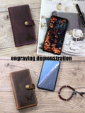 Personalized leather samsung galaxy note 20 10 9 case wallet