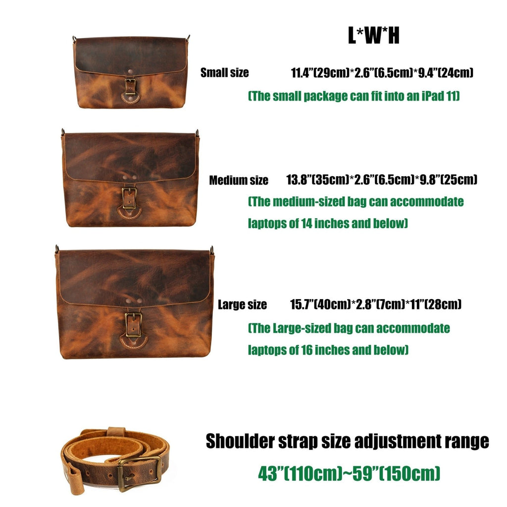 brown leather laptop bag - DMleather