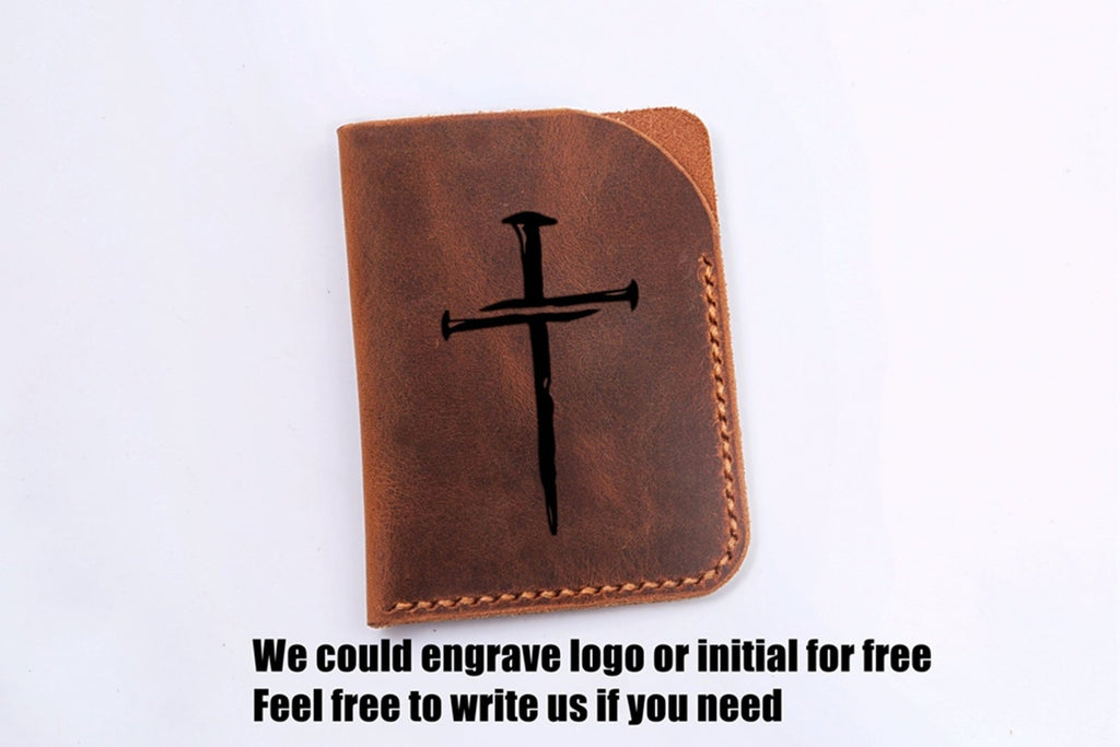 Minimalist leather credit card sleeve holder business card case wallet
