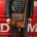 brown leather laptop bag - DMleather
