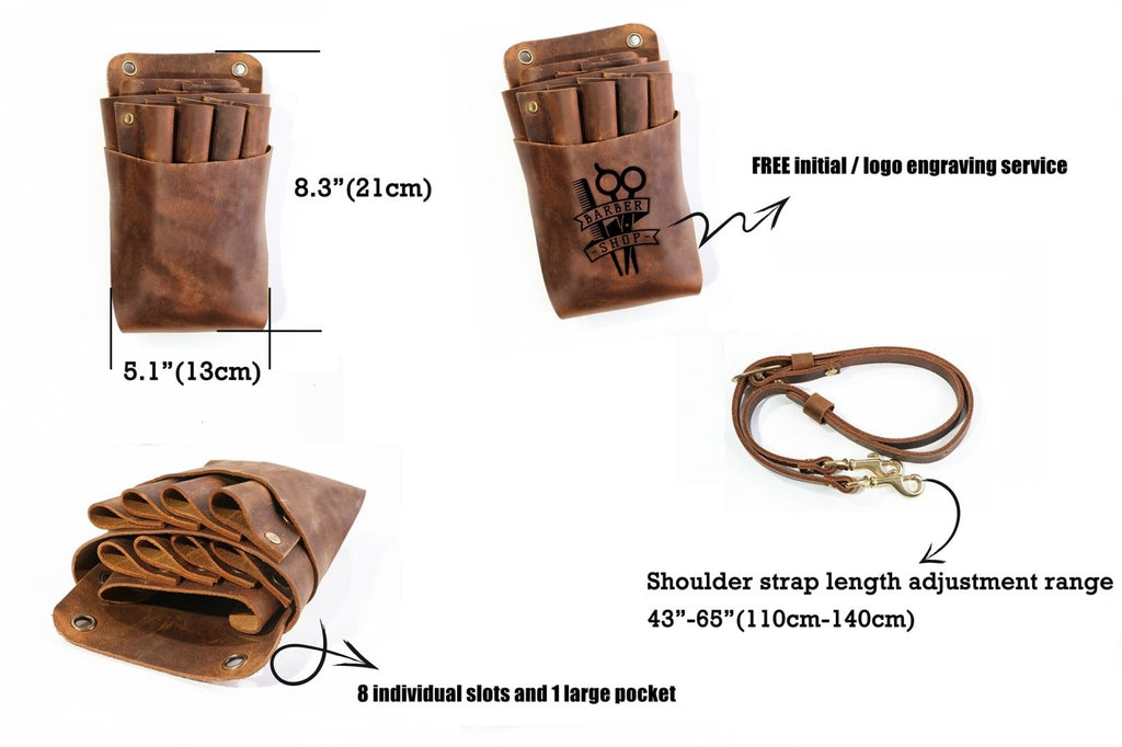 Leather barber hairdressing bag Gifts for hairdressers