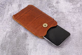 Leather Phone sleeve pouch flip case with belt clip loop