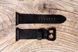Black leather apple iPhone watch band strap