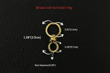 1 PCS heavy duty solid brass swivel connector loop hook for leather craft keychain ring