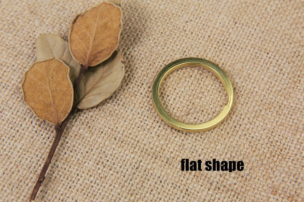10 PCS Heavy duty solid brass split key rings , 32mm 25mm 20mm split Key Rings for Keychain Car Keys Dog Tag Ring Crafts