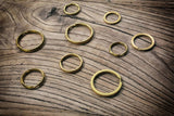 10 PCS Heavy duty solid brass split key rings , 32mm 25mm 20mm split Key Rings for Keychain Car Keys Dog Tag Ring Crafts