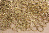 10 PCS Heavy duty solid brass split key rings , 32mm 25mm 20mm split Key Rings for Keychain Car Keys Dog Tag Ring Crafts