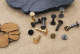 10 Sets 15mm 20mm Solid brass Chicago screws rivets for leather