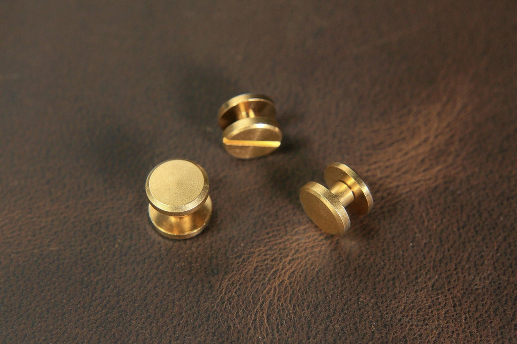 10 Sets 3mm 4mm 5mm Solid brass Chicago screws rivets