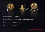 10 Sets 3mm 4mm 5mm Solid brass Chicago screws rivets