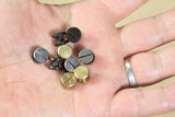 10 Sets 3mm 4mm 5mm Solid brass Chicago screws rivets