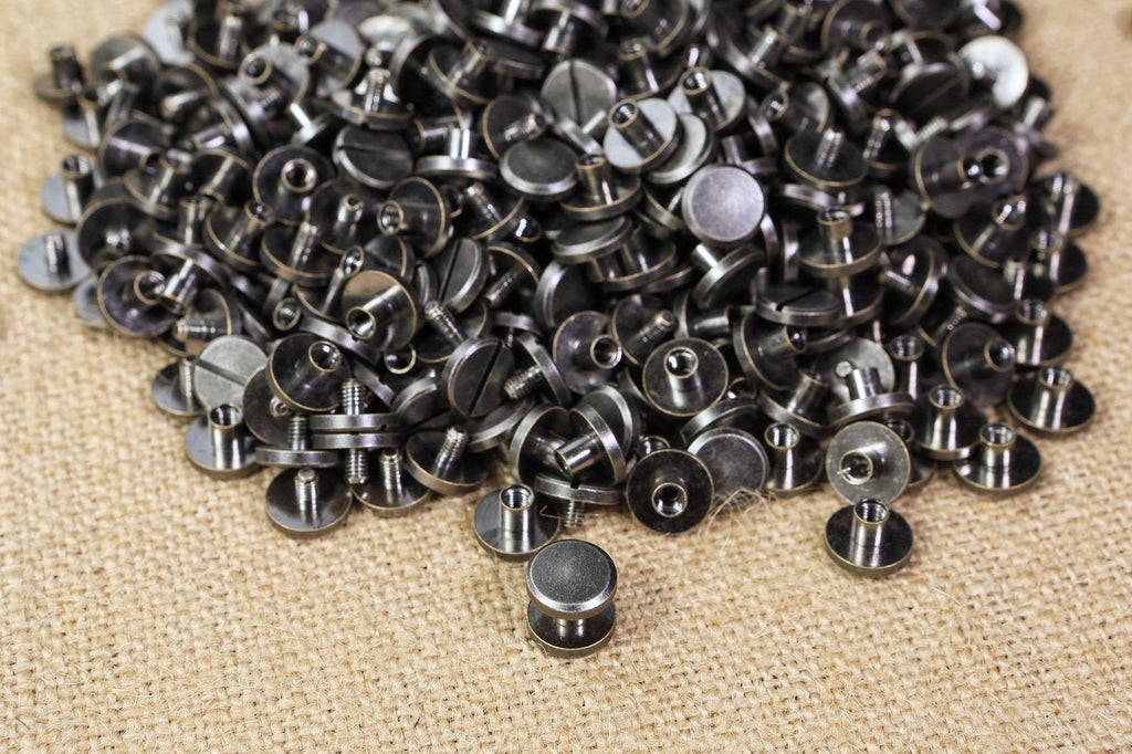 10 Sets 3mm 4mm 5mm Solid brass Chicago screws rivets