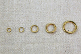 100 PCS Round solid brass large jump rings , brass open split rings