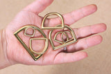 16mm 20mm 25mm 50mm solid brass weld on D ring
