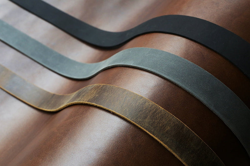 distressed leather straps