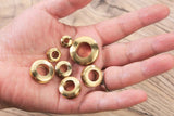 4 PCS solid brass eyelet screws grommets metal grommets for leather bag craft bag loop handle connector rings