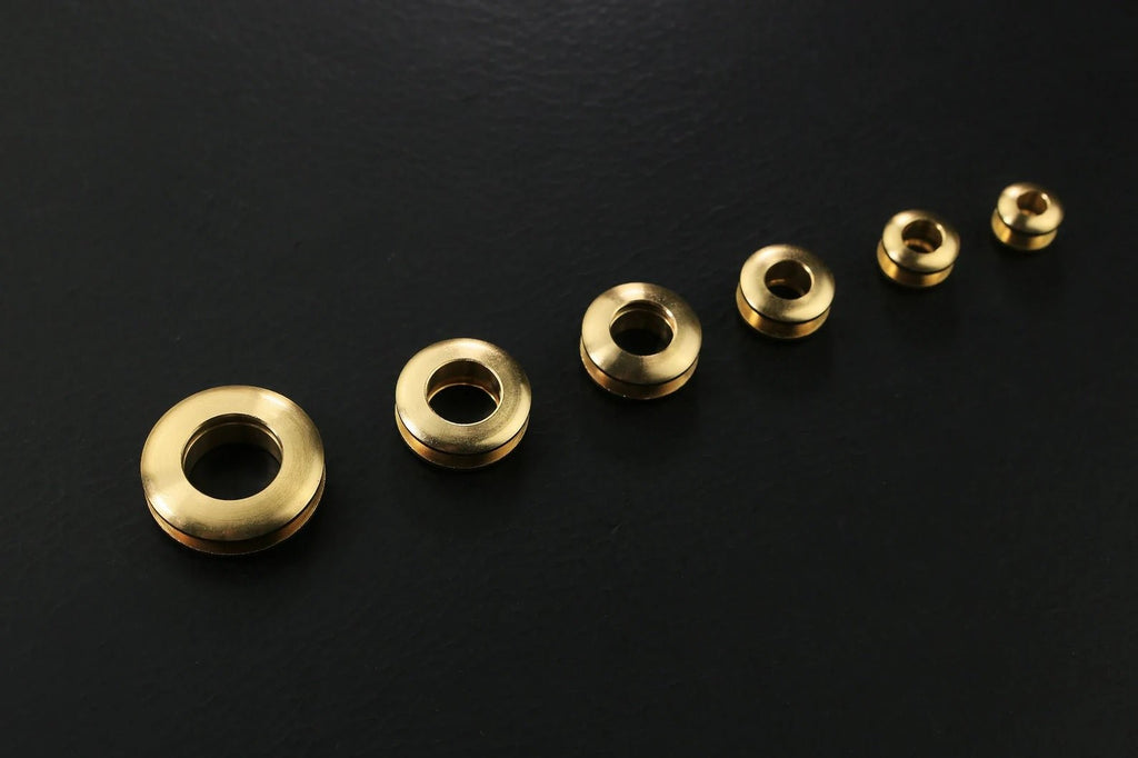 4 PCS solid brass eyelet screws grommets metal grommets for leather bag craft bag loop handle connector rings
