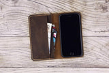 Personalized leather iPhone SE 2020 wallet case