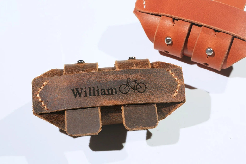 6 Pack Beer Holder For Bike Leather Bicycle Beer Carrier