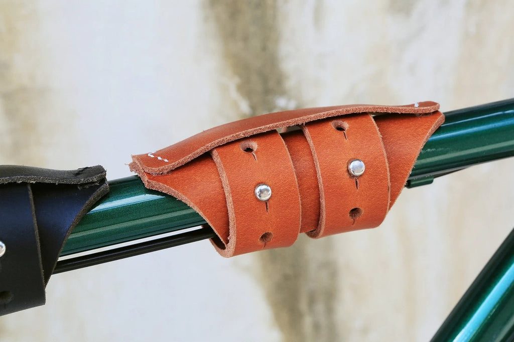 6 Pack Beer Holder For Bike Leather Bicycle Beer Carrier