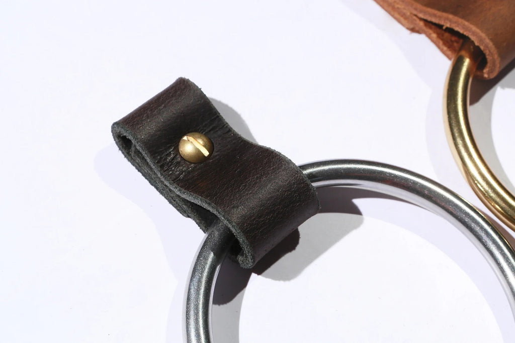 leather towel ring, bathroom hand towel ring holder