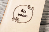 Personalized leather his and her vow book ,Personalized wedding couple gifts