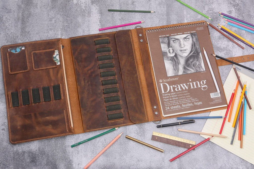 aesthetic sketchbook cover - DMleather