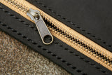 All black handmade leather business folio binder