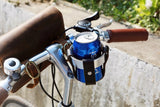 Black Brown leather bike coffee cup holder