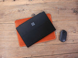 Brown Black vegetable tanned leather laptop case sleeve for microsoft surface pro 7 8 X 11