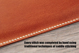 Brown Black vegetable tanned leather laptop case sleeve for microsoft surface pro 7 8 X 11