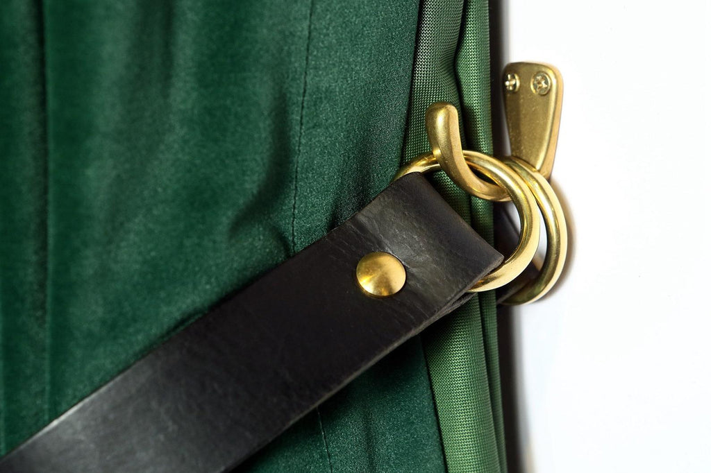 Brown vegetable tanned leather curtain tie backs