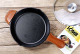 Brown vegetable tanned leather pot handle cover for lodge cast iron skillet