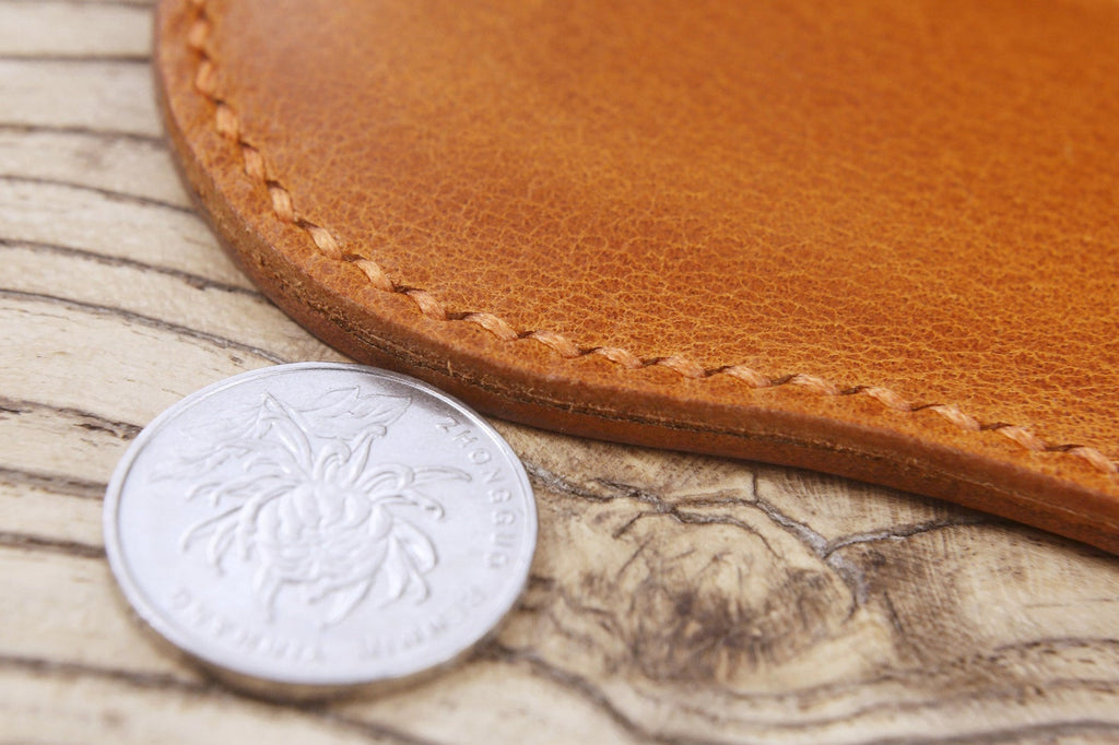 Brown vegetable tanned leather pot handle cover for lodge cast iron skillet