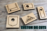 Custom leather cutting dies , Steel Die for cutting leather , custom die cut , Steel Rule Die , Craft cutters and embossers