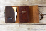 Custom leather holy bible xl xxl covers case organizer
