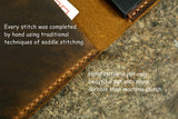 Distressed leather cover for Moleskine classic notebook pocket size