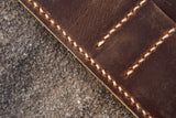 distressed leather field notes cover with pen holder
