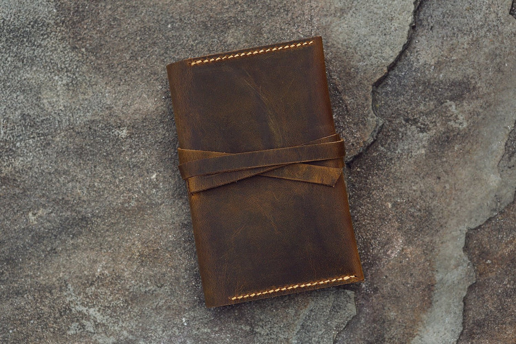 Distressed leather field notes holder field notes EDC cover