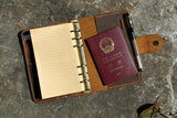 A6 leather travel notebook