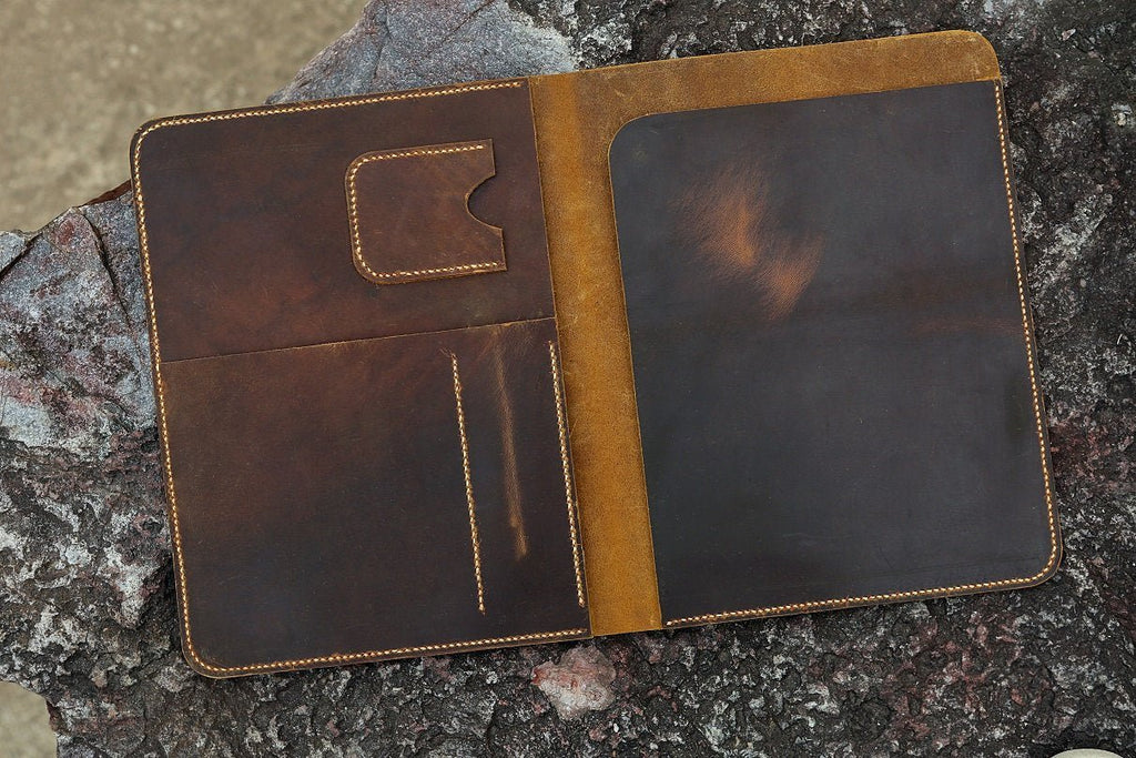 8.5 x 11 inch leather portfolio