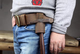 distressed leather tool belt holster