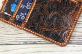Embossing Tooled leather samsung galaxy note 20 10 9 case wallet