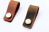 Full Grain Leather drawer pulls brown black leather cabinet pulls