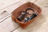 Full grain Vegetable tanned Leather catch all tray