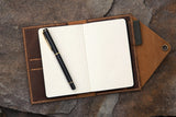 leather Moleskine pocket cover