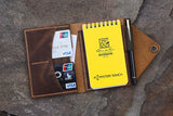 genuine leather cover organizer for rite in the rain top-spiral notebook 3