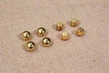Gold solid brass screw back cone spike studs